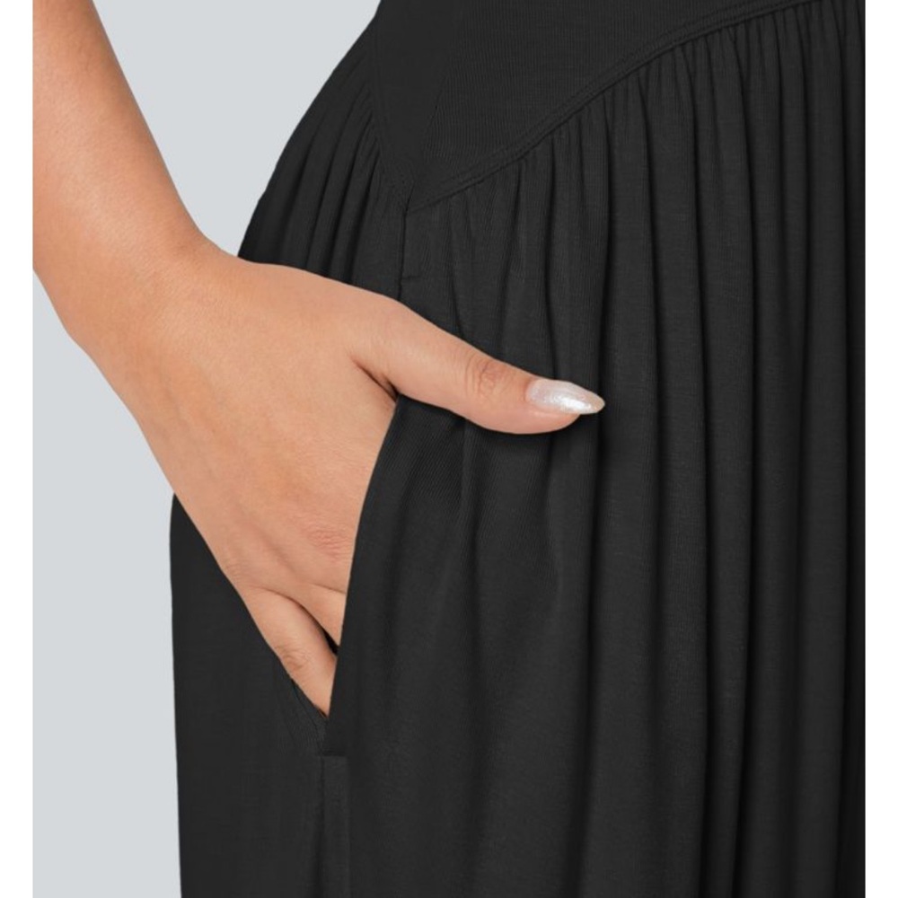 NWT Tube Top Style Side Pocket Jumpsuit HALARA SIZE S. Haram style. Stretchy! - Picture 6 of 9